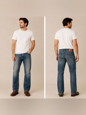 Levi's Bootcut Jeans in Medium Blue Wash